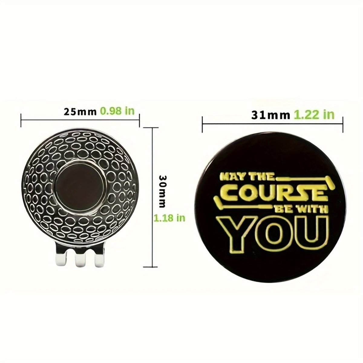 "May The Course Be With You" Golf Ball Marker - Black Girl Golf