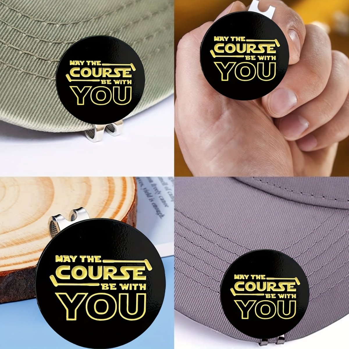 "May The Course Be With You" Golf Ball Marker - Black Girl Golf