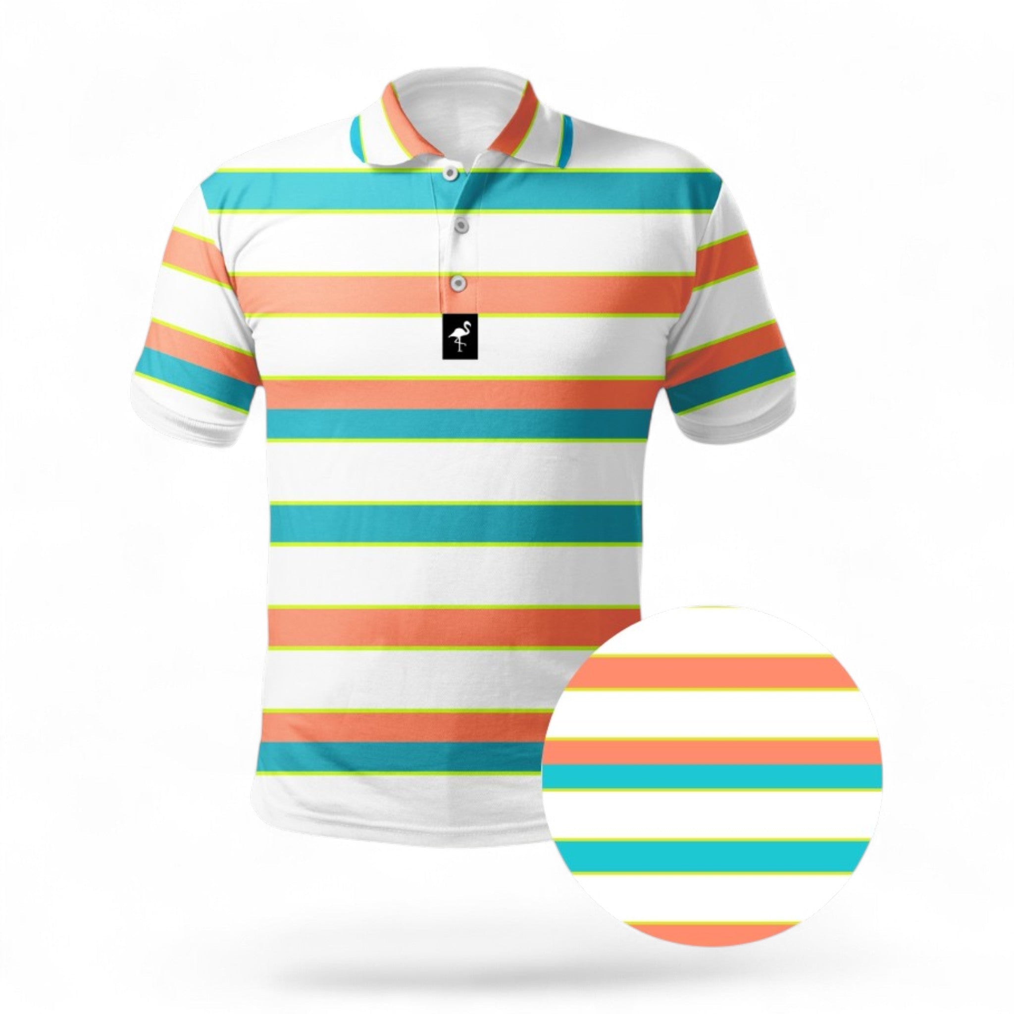 Men's Beach Boardwalk Golf Polo | Performance Stretch Golf Shirt | Moisture-Wicking Athletic Polo - Black Girl Golf