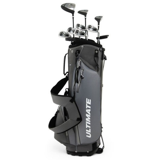 Men’s Profile Complete Golf Club Package Set Includes 10 Pieces-Gray - Black Girl Golf