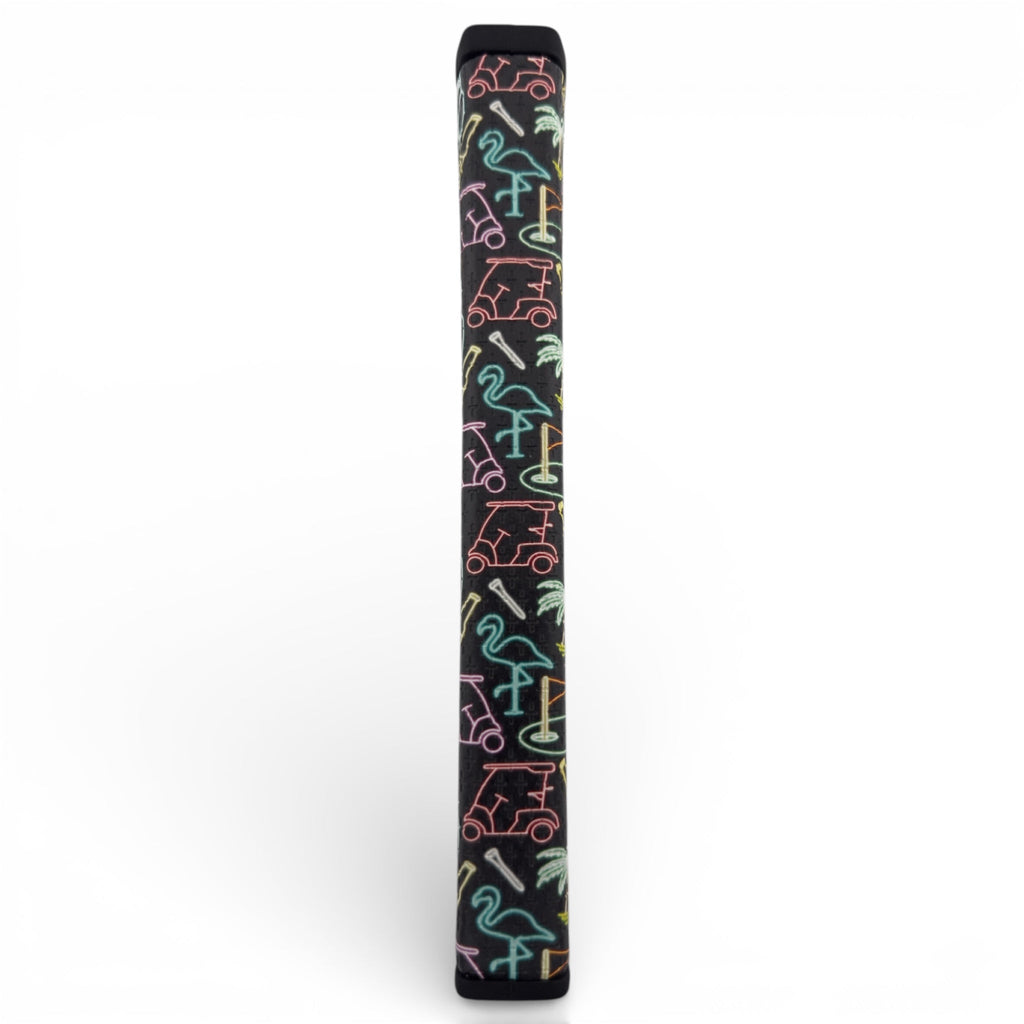 Miami Slice Putter Grip | 2.0 Pistol Grip | Premium PU Material | Soft Tacky Feel | Golf Putter Grip – Neon Slice Design - Black Girl Golf