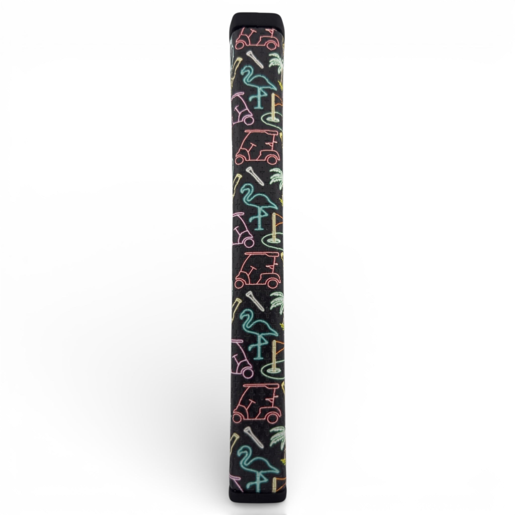 Miami Slice Putter Grip | 2.0 Pistol Grip | Premium PU Material | Soft Tacky Feel | Golf Putter Grip – Neon Slice Design - Black Girl Golf