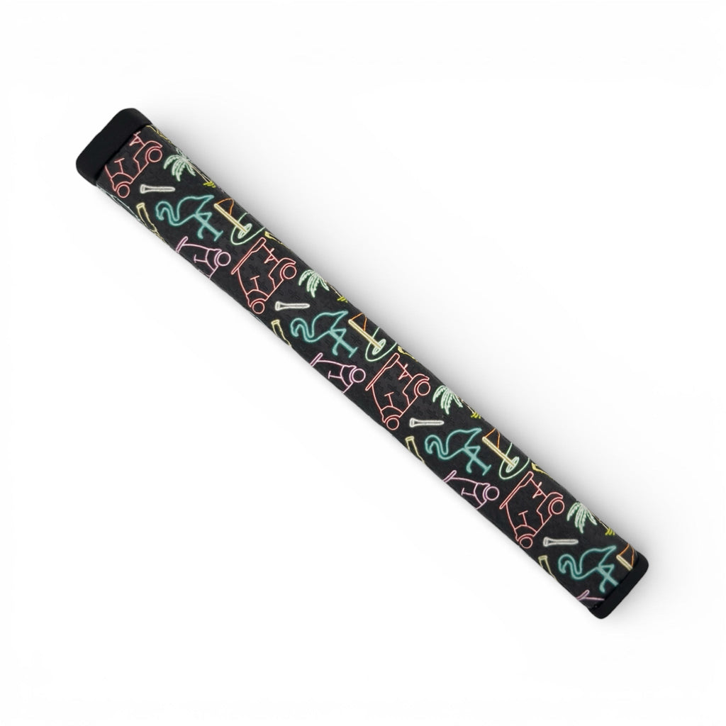 Miami Slice Putter Grip | 2.0 Pistol Grip | Premium PU Material | Soft Tacky Feel | Golf Putter Grip – Neon Slice Design - Black Girl Golf