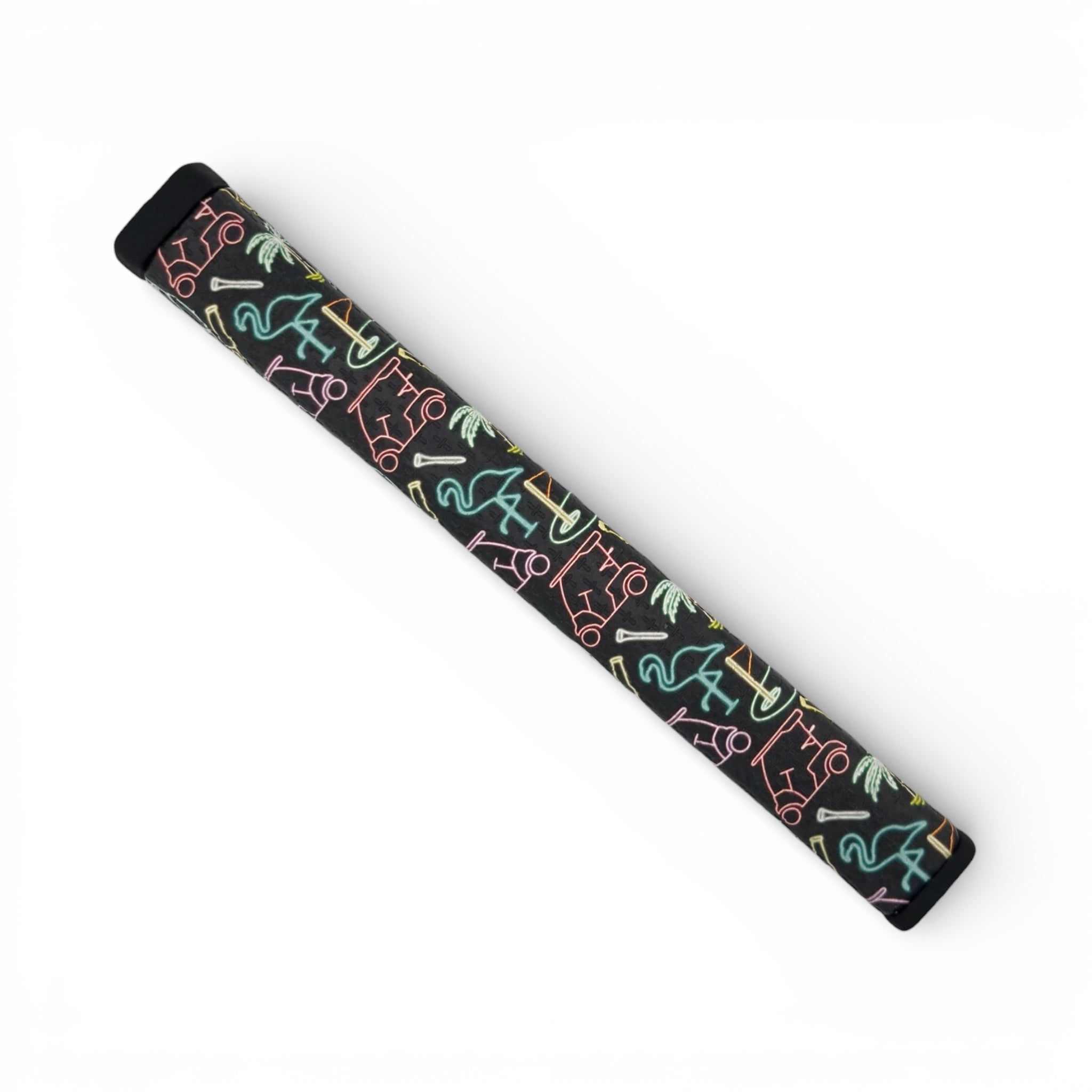 Miami Slice Putter Grip | 2.0 Pistol Grip | Premium PU Material | Soft Tacky Feel | Golf Putter Grip – Neon Slice Design - Black Girl Golf