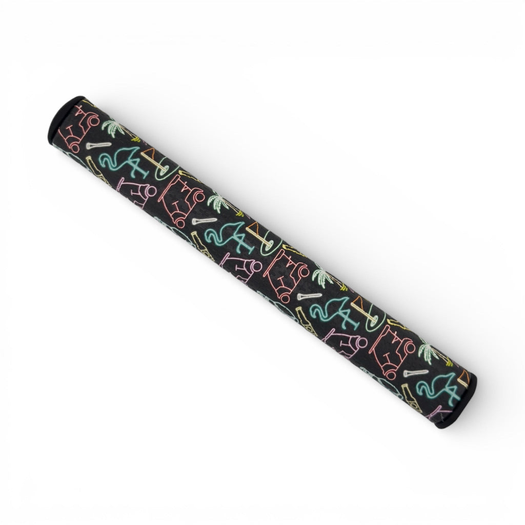 Miami Slice Putter Grip | 3.0 Tour Grip | Premium PU Material | Stable Oversize Feel | Golf Putter Grip – Neon Slice Design - Black Girl Golf
