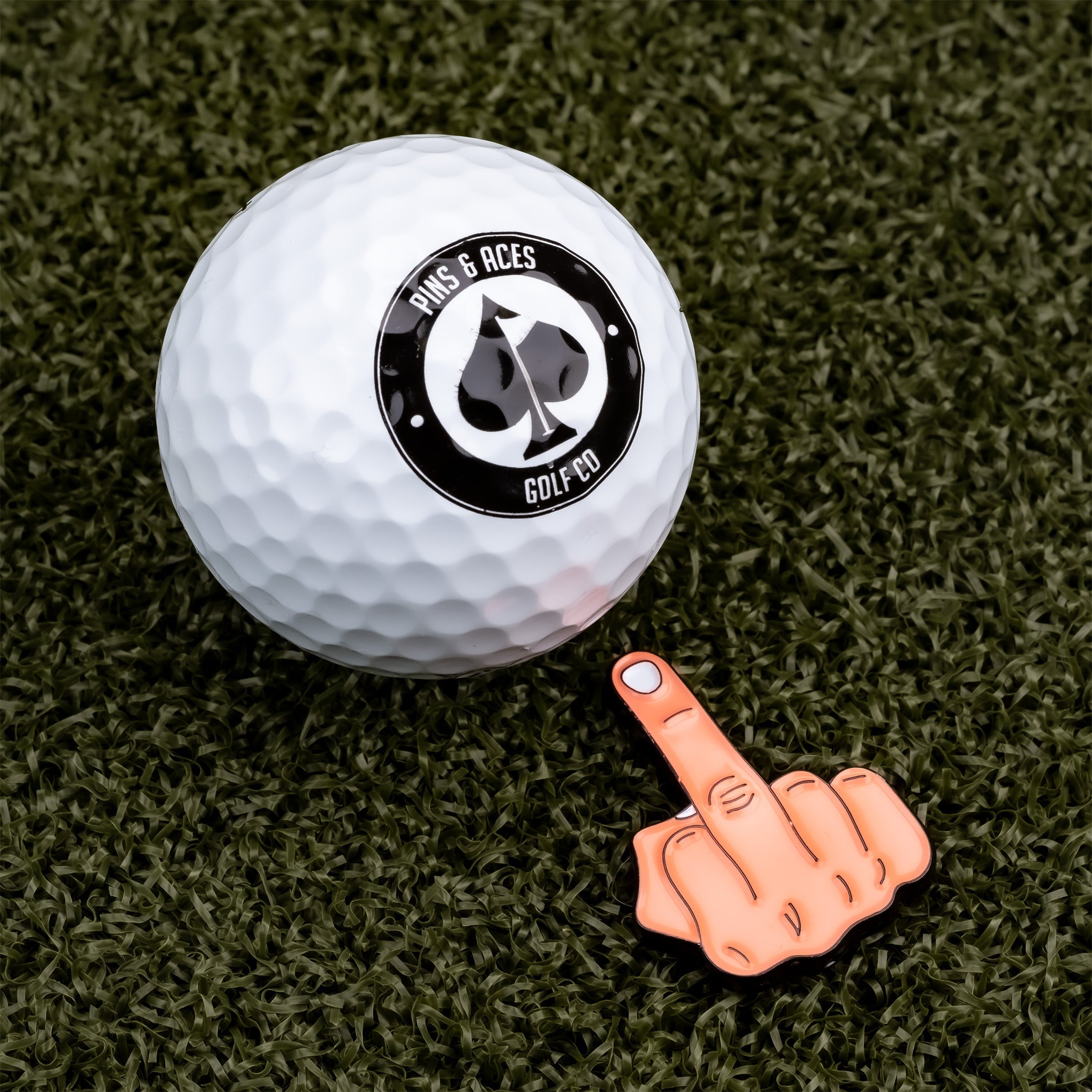 Middle Finger Ball Marker - Black Girl Golf