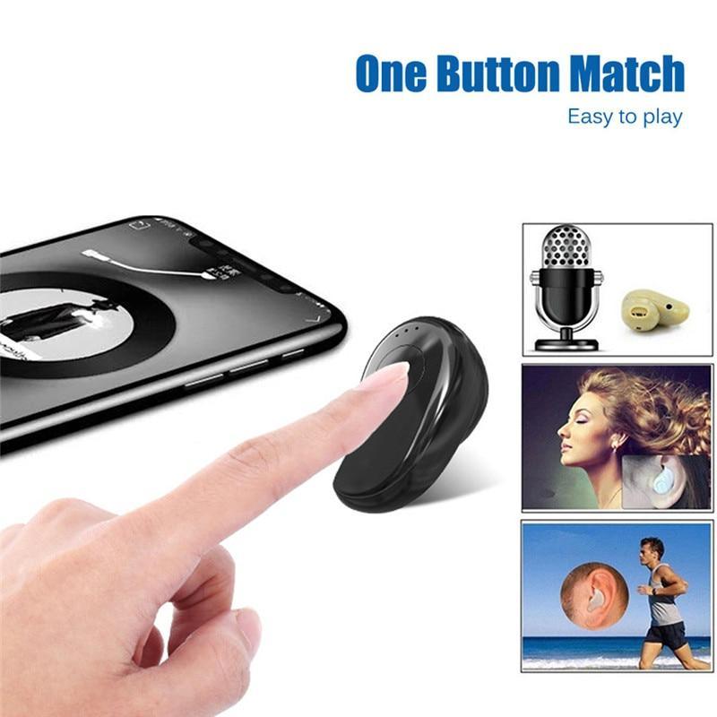 Mini Wireless Bluetooth Earphone in Ear Sport with Mic Handsfree Headset Earbuds for All Phone Android - Black Girl Golf