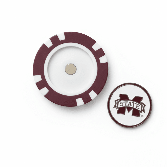 Mississippi State Bulldogs Officially Licensed Poker Chip Ball Marker - Black Girl Golf