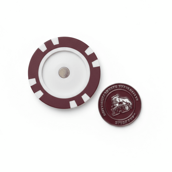 Mississippi State Bulldogs Officially Licensed Poker Chip Ball Marker - Black Girl Golf