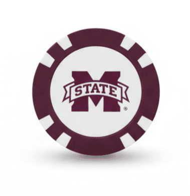 Mississippi State Bulldogs Officially Licensed Poker Chip Ball Marker - Black Girl Golf