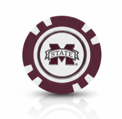 Mississippi State Bulldogs Officially Licensed Poker Chip Ball Marker - Black Girl Golf