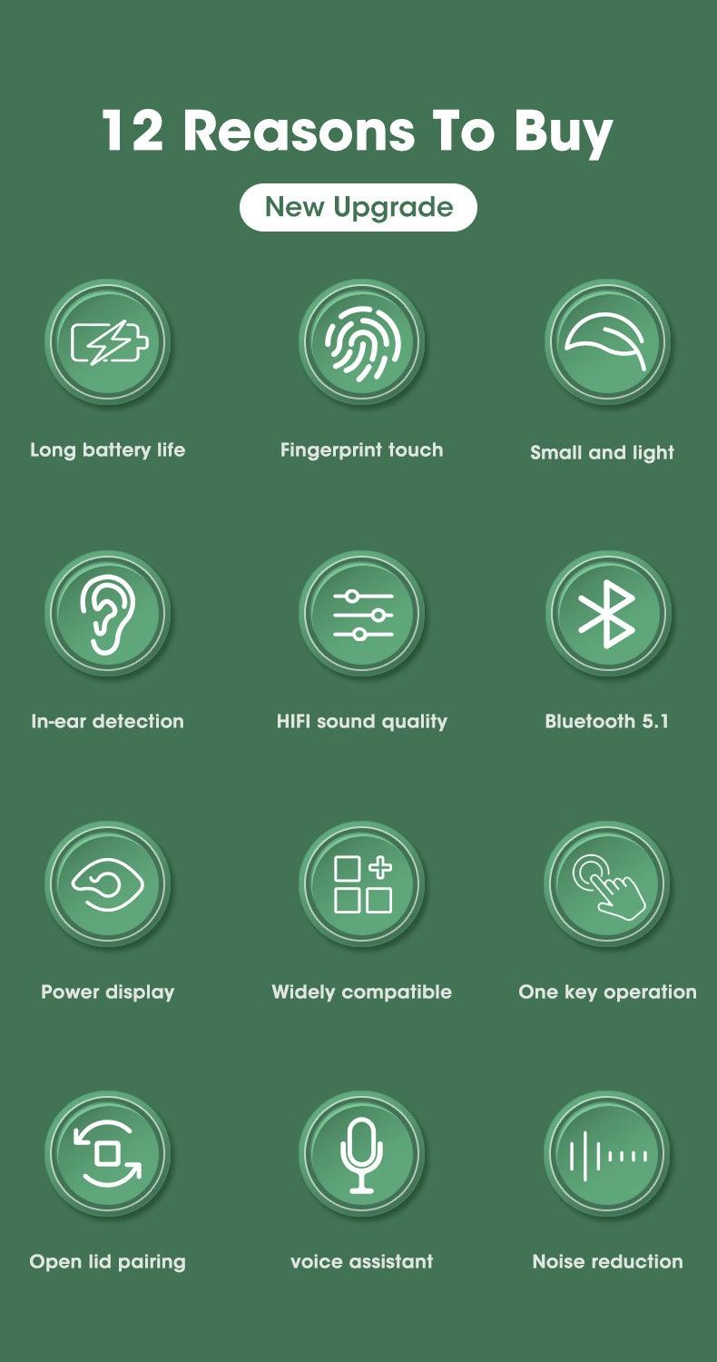 Modern White Wireless Bluetooth Headphones Waterproof HIFI-Sound Music Earphones For Outdoor Sport Workout Headset Sports Headphones Wireless Wearable Music Player Built-in Sweatproof Headphones With Charging Case Bluetooth 5.0 - Black Girl Golf