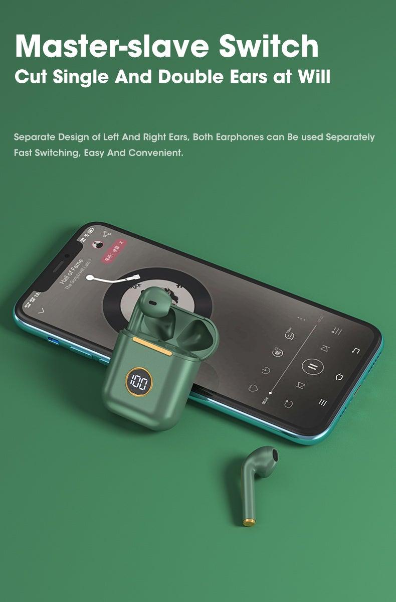 Modern White Wireless Bluetooth Headphones Waterproof HIFI-Sound Music Earphones For Outdoor Sport Workout Headset Sports Headphones Wireless Wearable Music Player Built-in Sweatproof Headphones With Charging Case Bluetooth 5.0 - Black Girl Golf