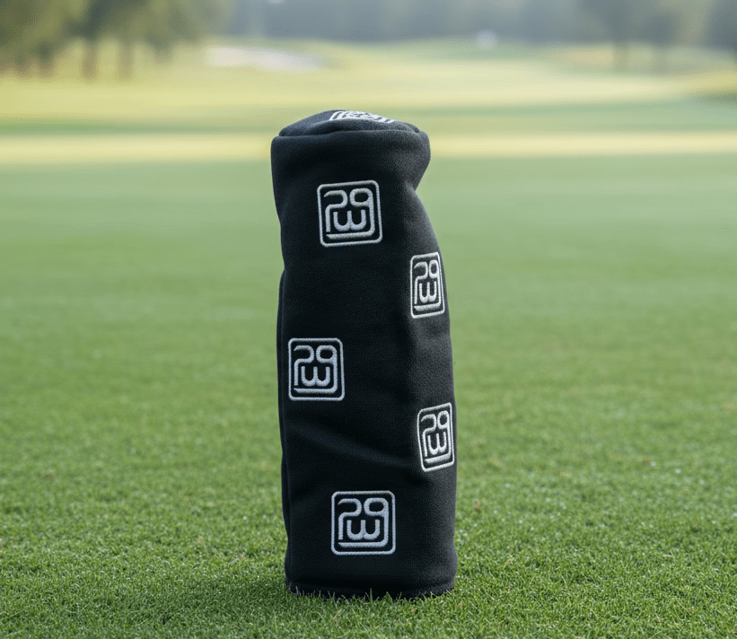 Monogram Logo Canvas Headcover - Black Girl Golf