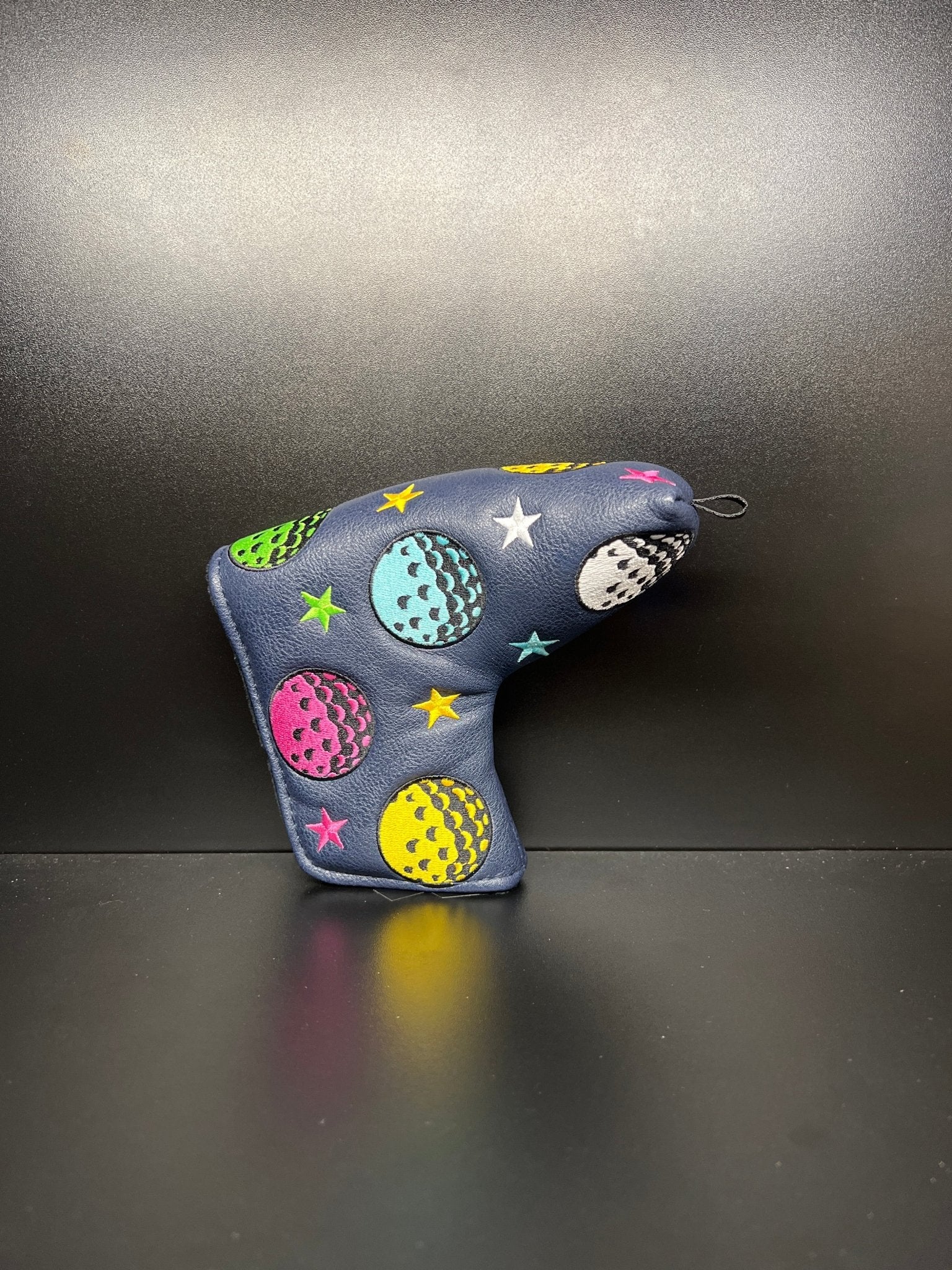 Multicolor Stars and Golf Balls Headcover - Black Girl Golf