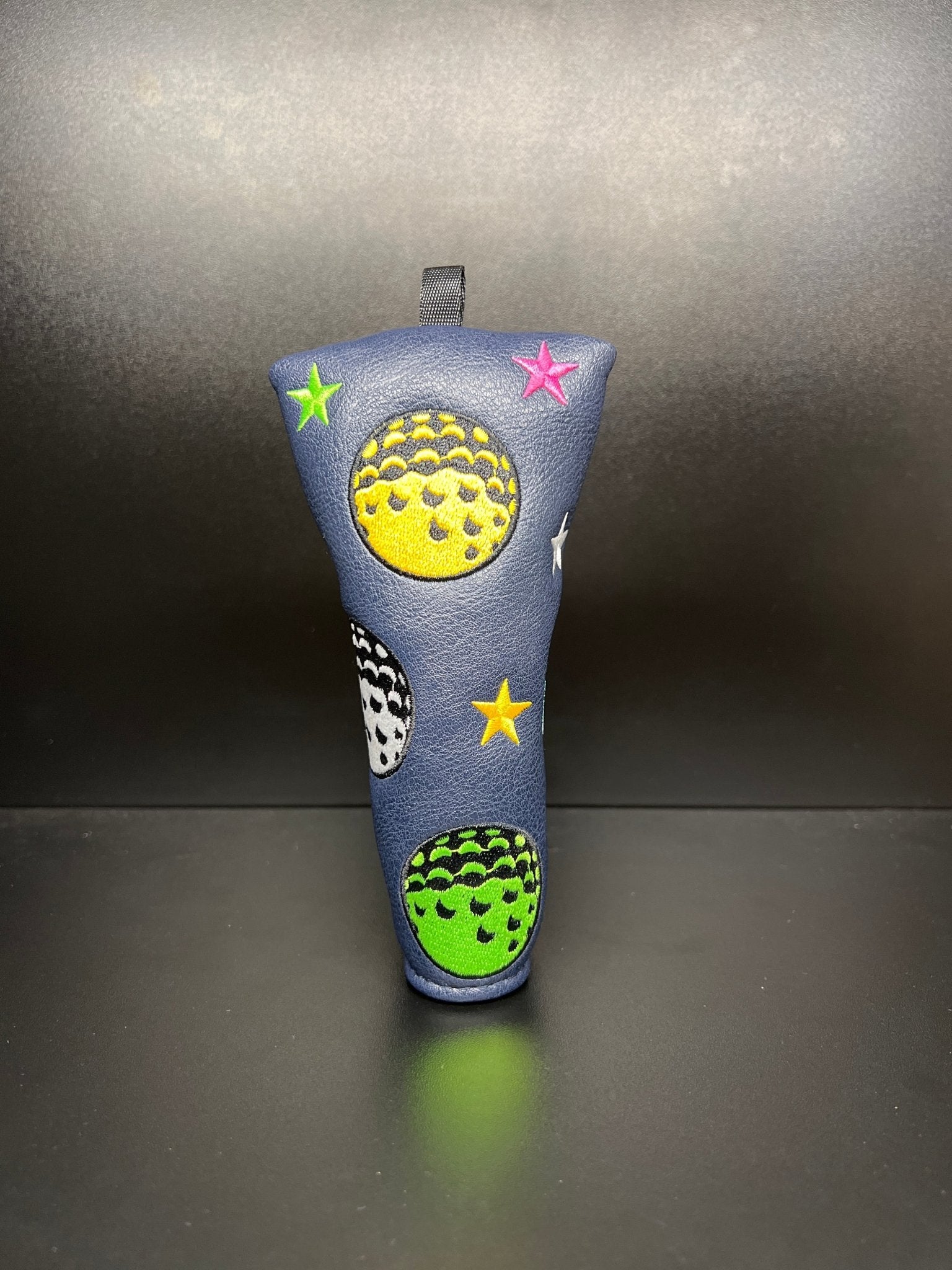 Multicolor Stars and Golf Balls Headcover - Black Girl Golf