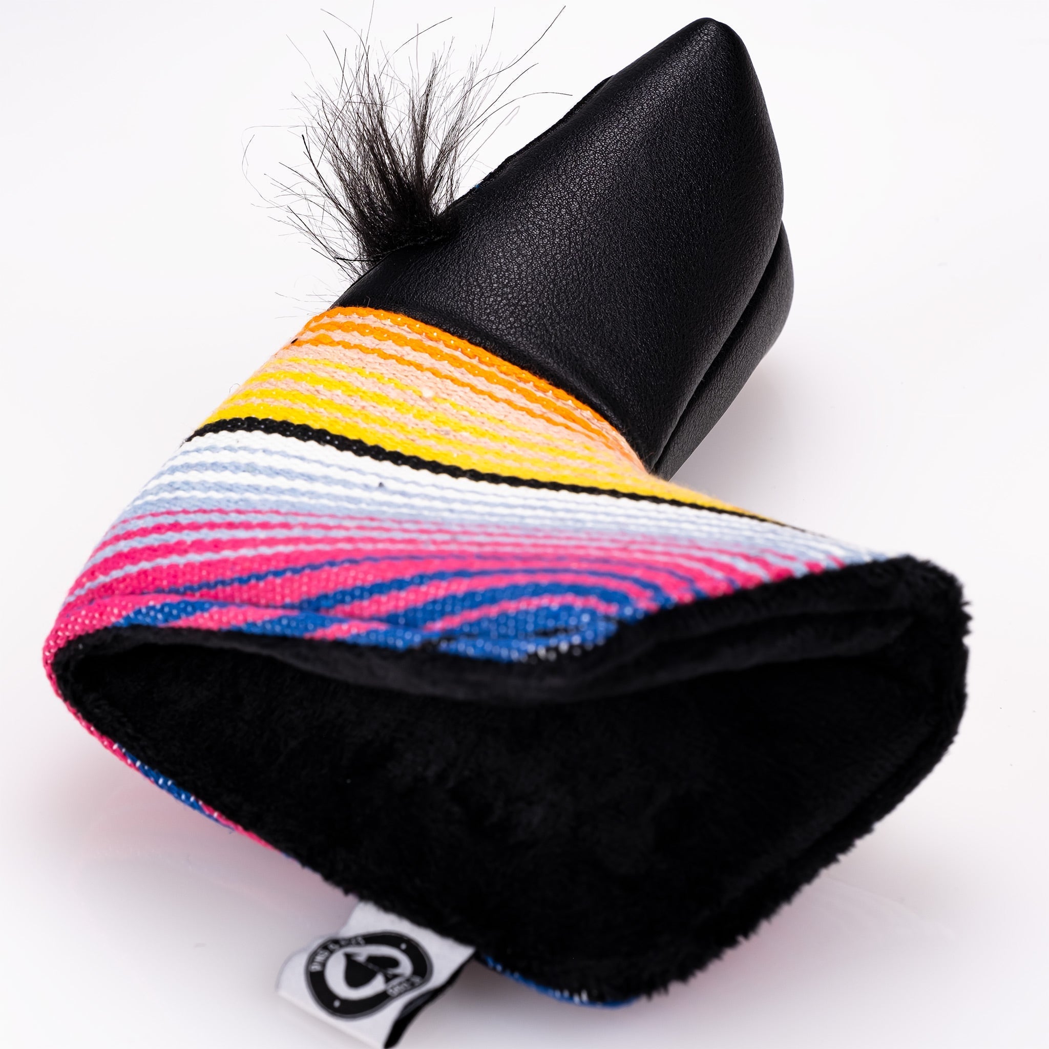 Mustache Sugar Skull - Blade Putter Cover Black - Black Girl Golf