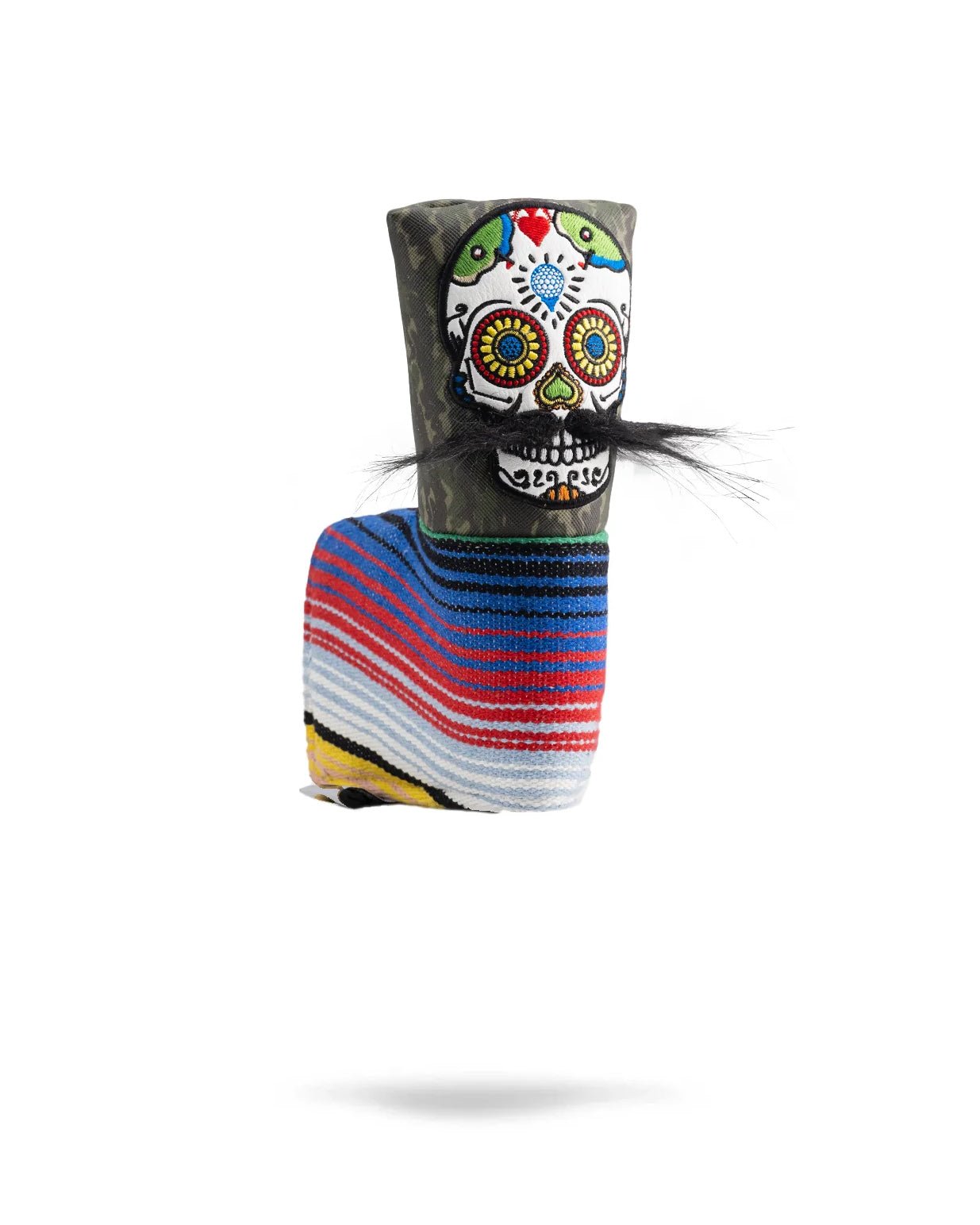 Mustache Sugar Skull - Blade Putter Cover Green Camo - Black Girl Golf