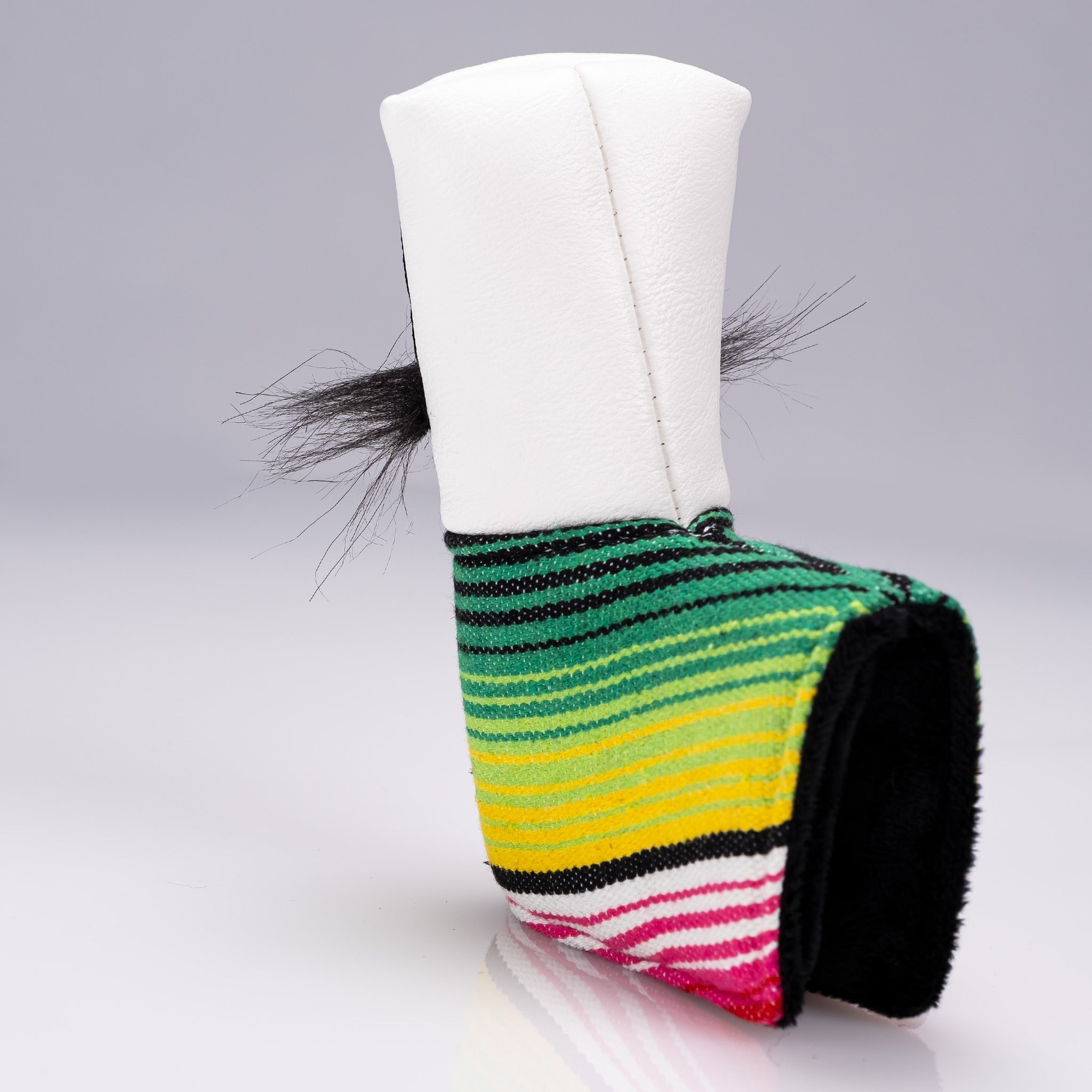 Mustache Sugar Skull - Blade Putter Cover White - Black Girl Golf