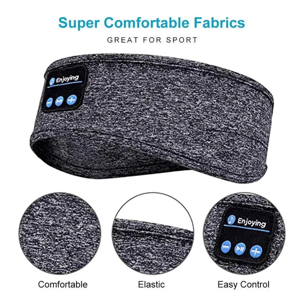 New Bluetooth Wireless Headphones Sports Headband Soft Elastic Comfortable Headphones For Sleep Music Headset Speakers - Black Girl Golf