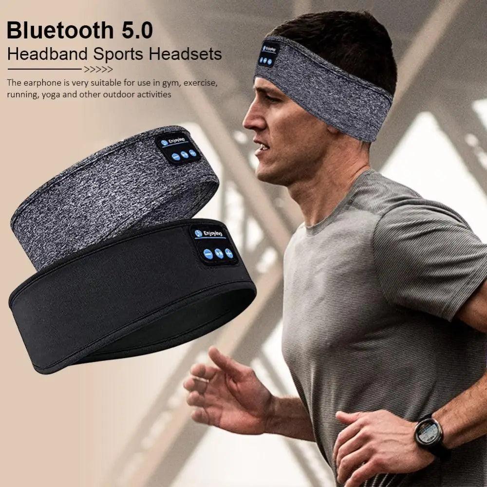 New Bluetooth Wireless Headphones Sports Headband Soft Elastic Comfortable Headphones For Sleep Music Headset Speakers - Black Girl Golf