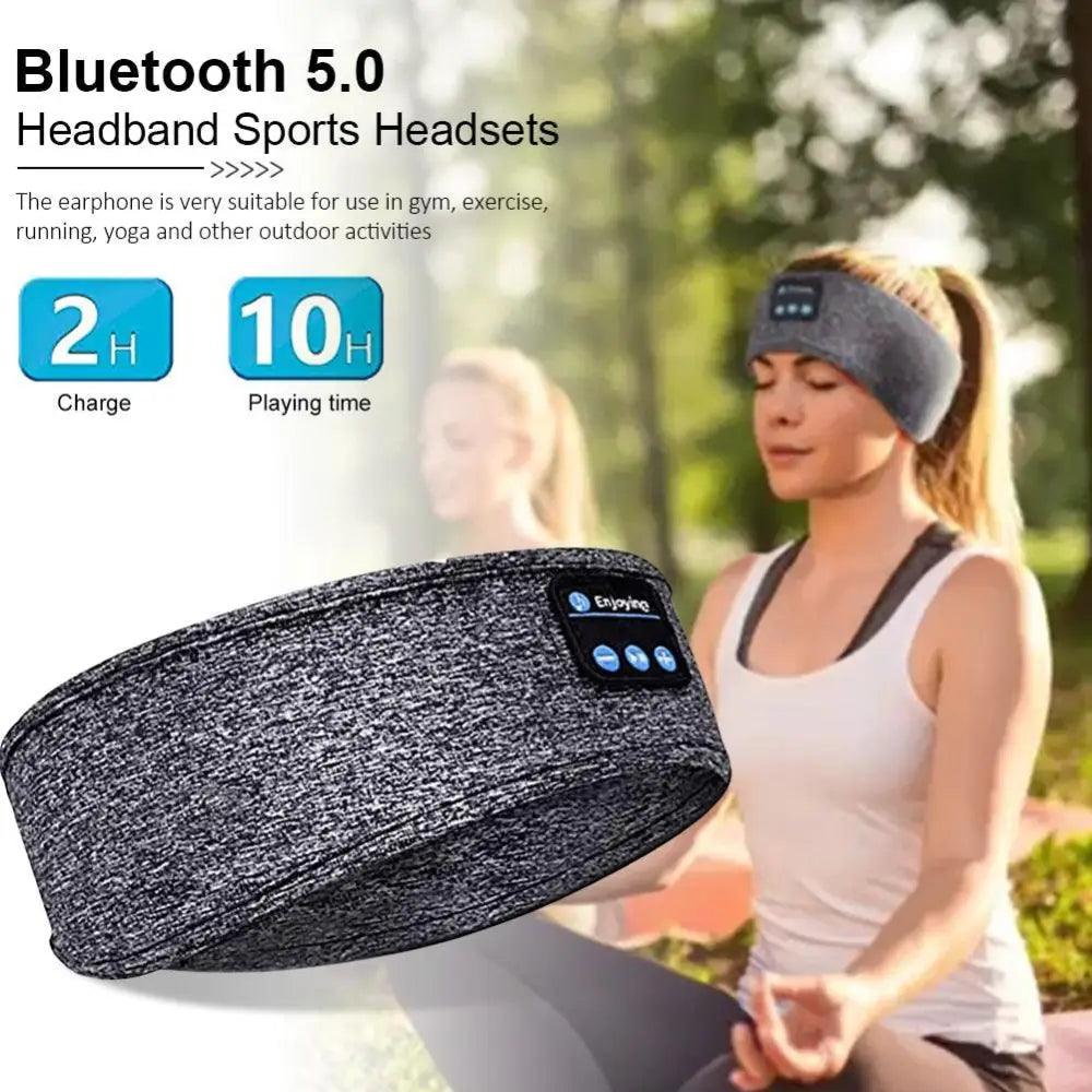 New Bluetooth Wireless Headphones Sports Headband Soft Elastic Comfortable Headphones For Sleep Music Headset Speakers - Black Girl Golf
