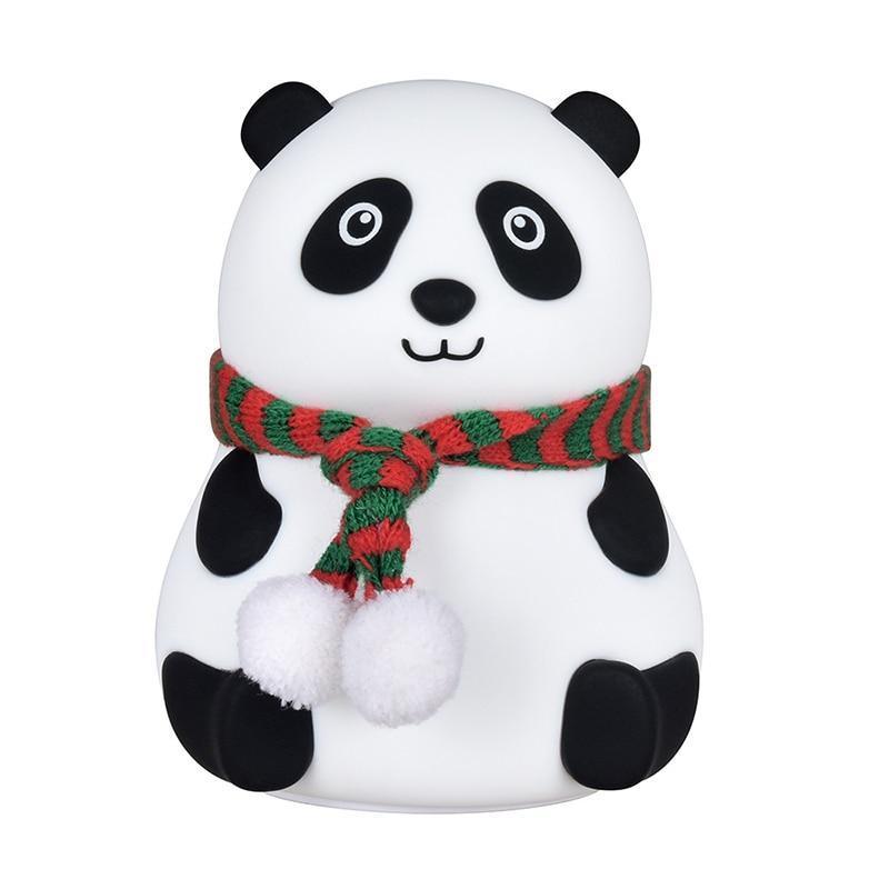 Night Light for Kids, 7-Color Silicone Big Eyes Panda Nursery Lights, USB Rechargeable LED Lamp for Girls and Boys Bedrooms - Black Girl Golf
