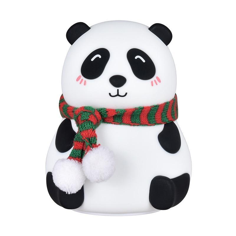 Night Light for Kids, 7-Color Silicone Big Eyes Panda Nursery Lights, USB Rechargeable LED Lamp for Girls and Boys Bedrooms - Black Girl Golf