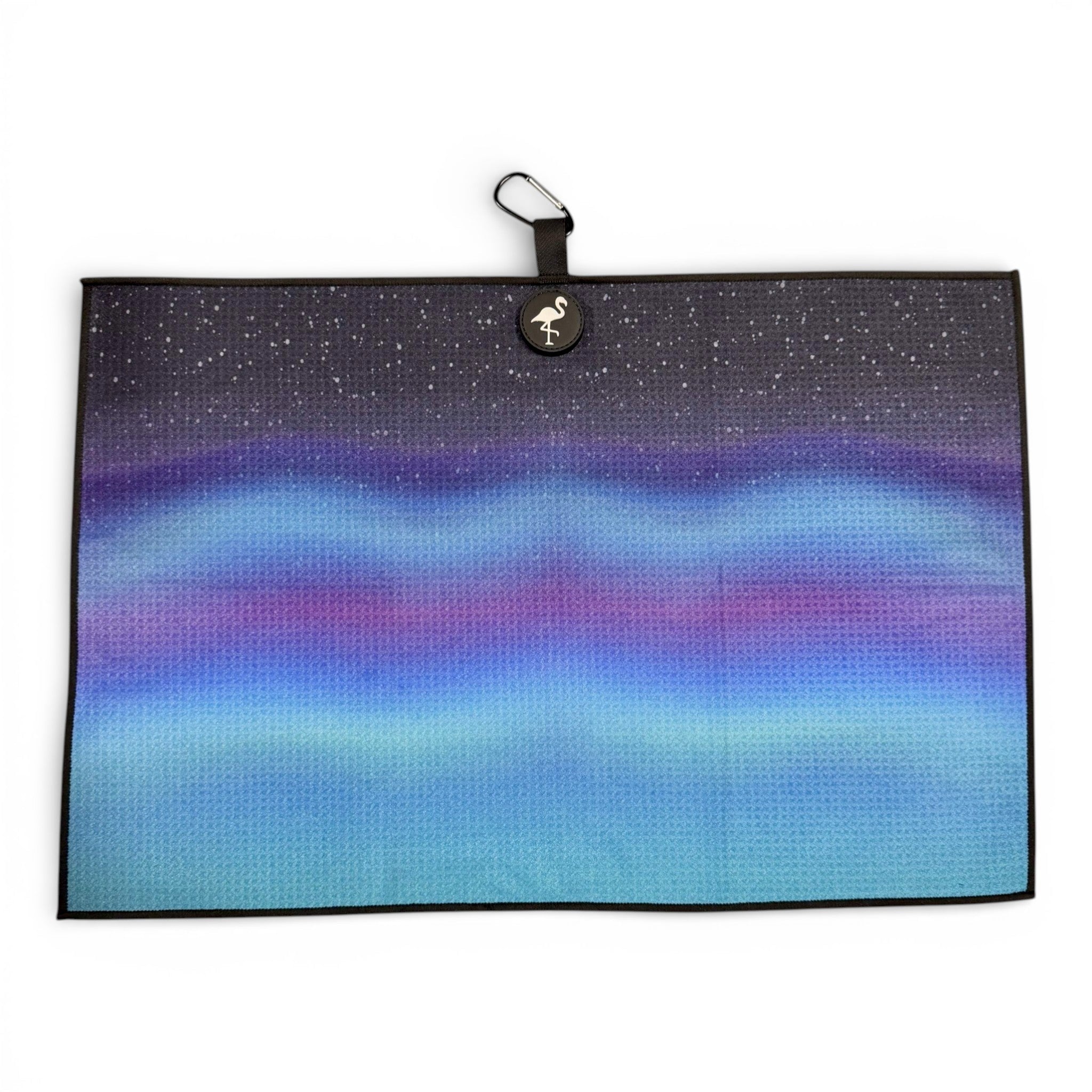 Northern Lights Golf Towel | Premium Double-Sided Microfiber | Heavy-Duty Magnetic Towel with Carabiner Clip | 24 x 16 in - Black Girl Golf