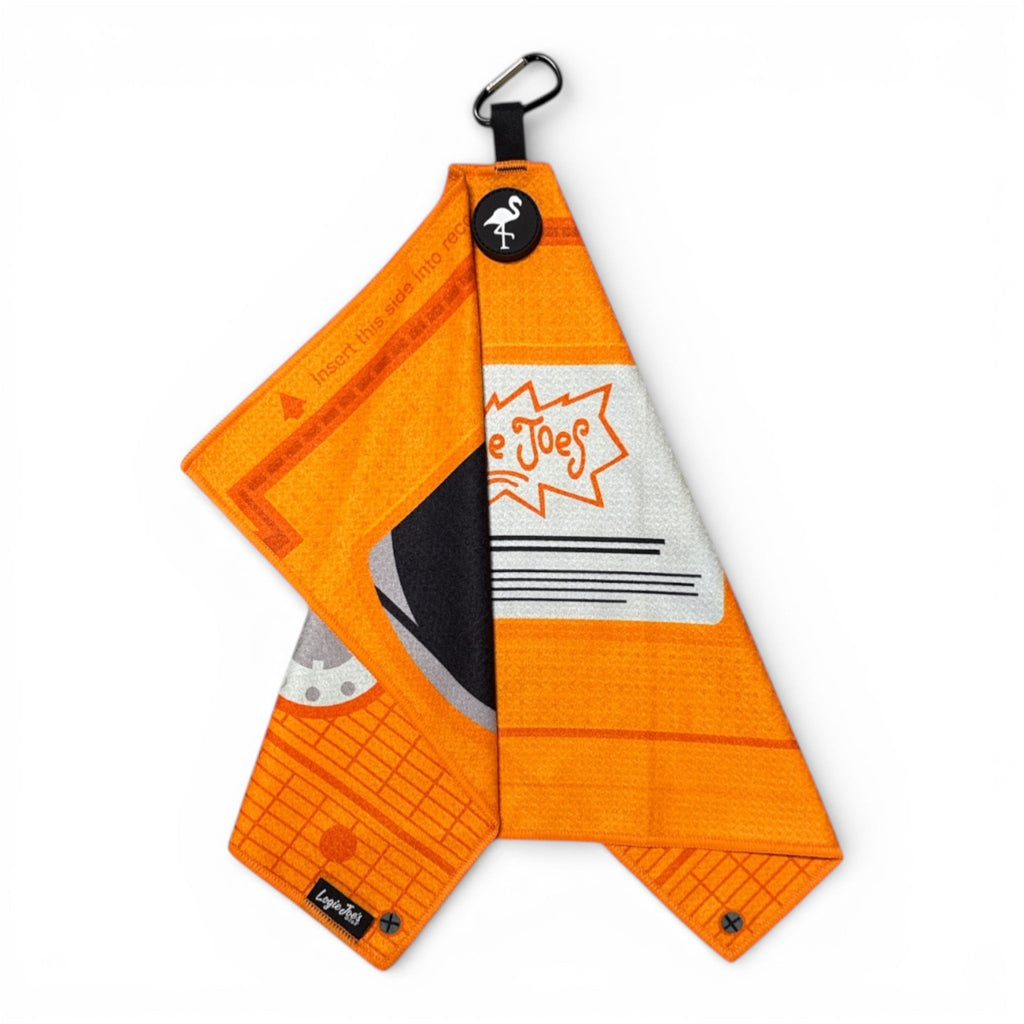 Nostalgic 90s VHS Golf Towel | Premium Double-Sided Microfiber | Heavy-Duty Magnetic Towel with Carabiner Clip | 24 x 16 in - Black Girl Golf