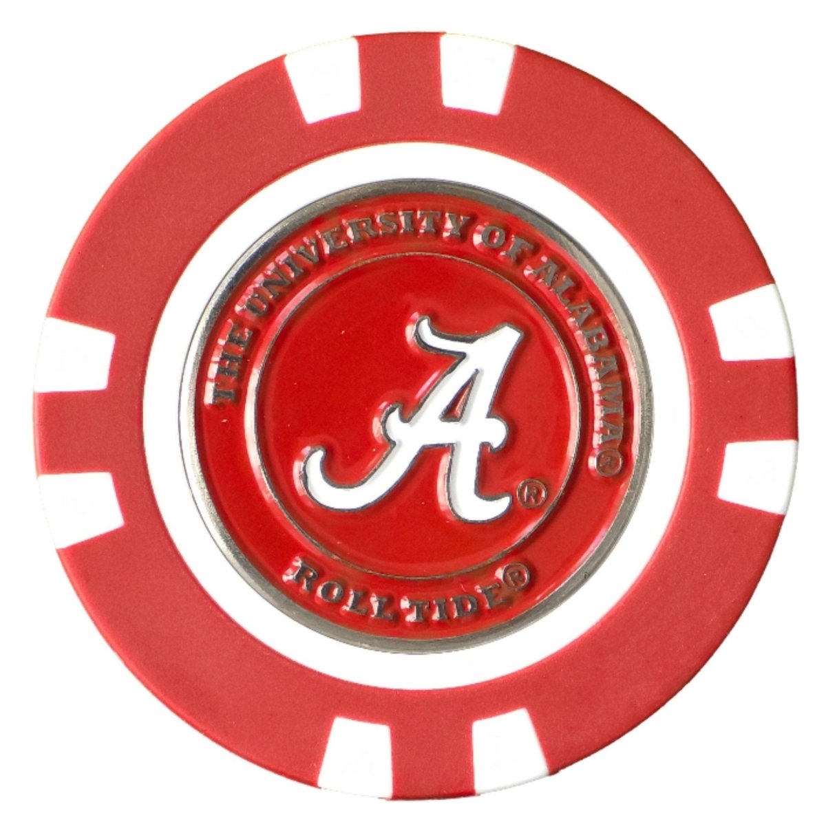 Officially Licensed Alabama Crimson Tide Poker Chip Ball Marker - Black Girl Golf
