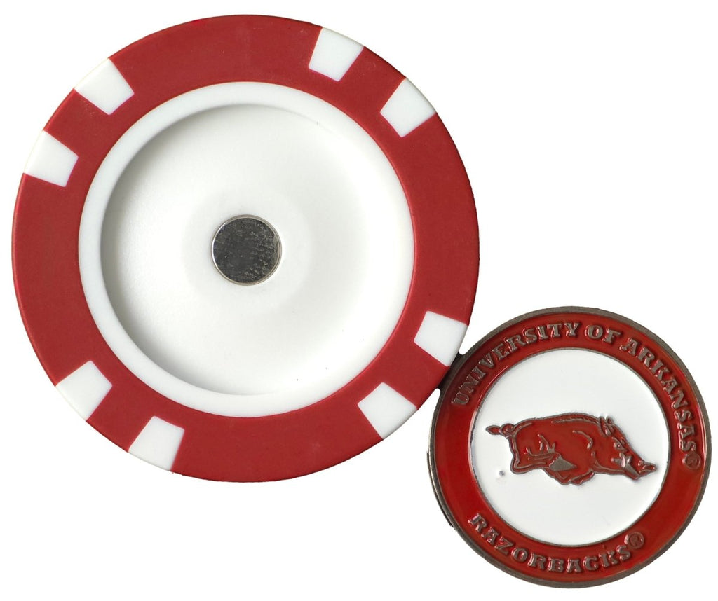 Officially Licensed Arkansas Razorbacks Poker Chip Ball Marker - Black Girl Golf
