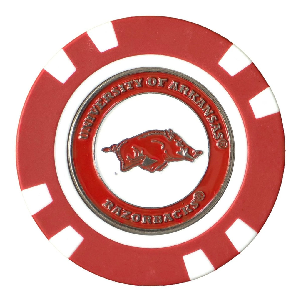 Officially Licensed Arkansas Razorbacks Poker Chip Ball Marker - Black Girl Golf