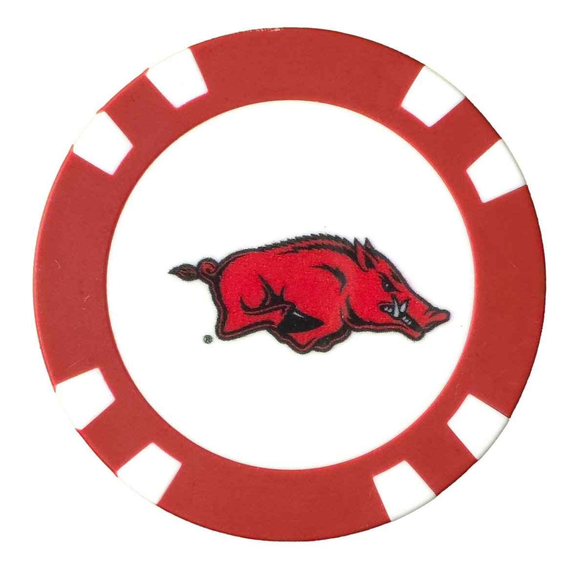 Officially Licensed Arkansas Razorbacks Poker Chip Ball Marker - Black Girl Golf