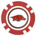 Officially Licensed Arkansas Razorbacks Poker Chip Ball Marker - Black Girl Golf