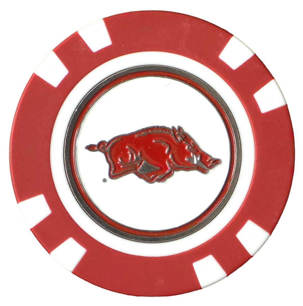 Officially Licensed Arkansas Razorbacks Poker Chip Ball Marker - Black Girl Golf