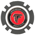 Officially Licensed Atlanta Falcons Poker Chip Ball Marker - Black Girl Golf