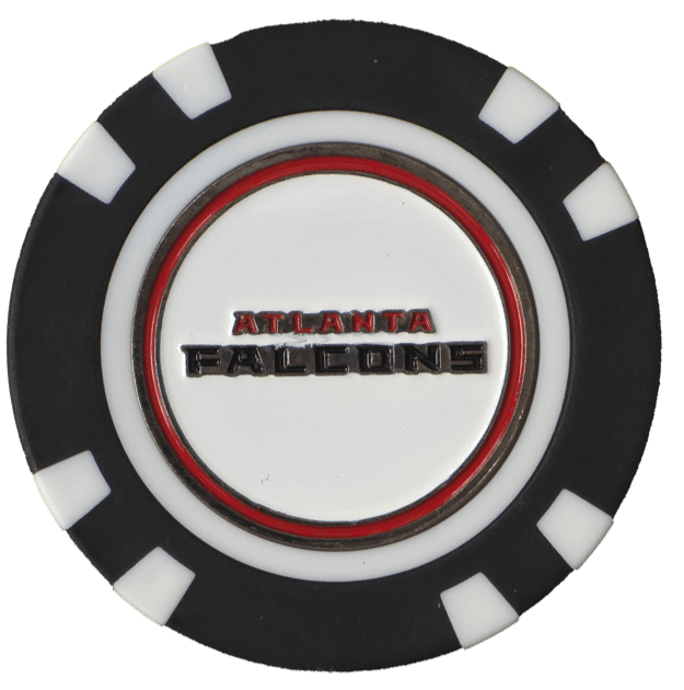 Officially Licensed Atlanta Falcons Poker Chip Ball Marker - Black Girl Golf
