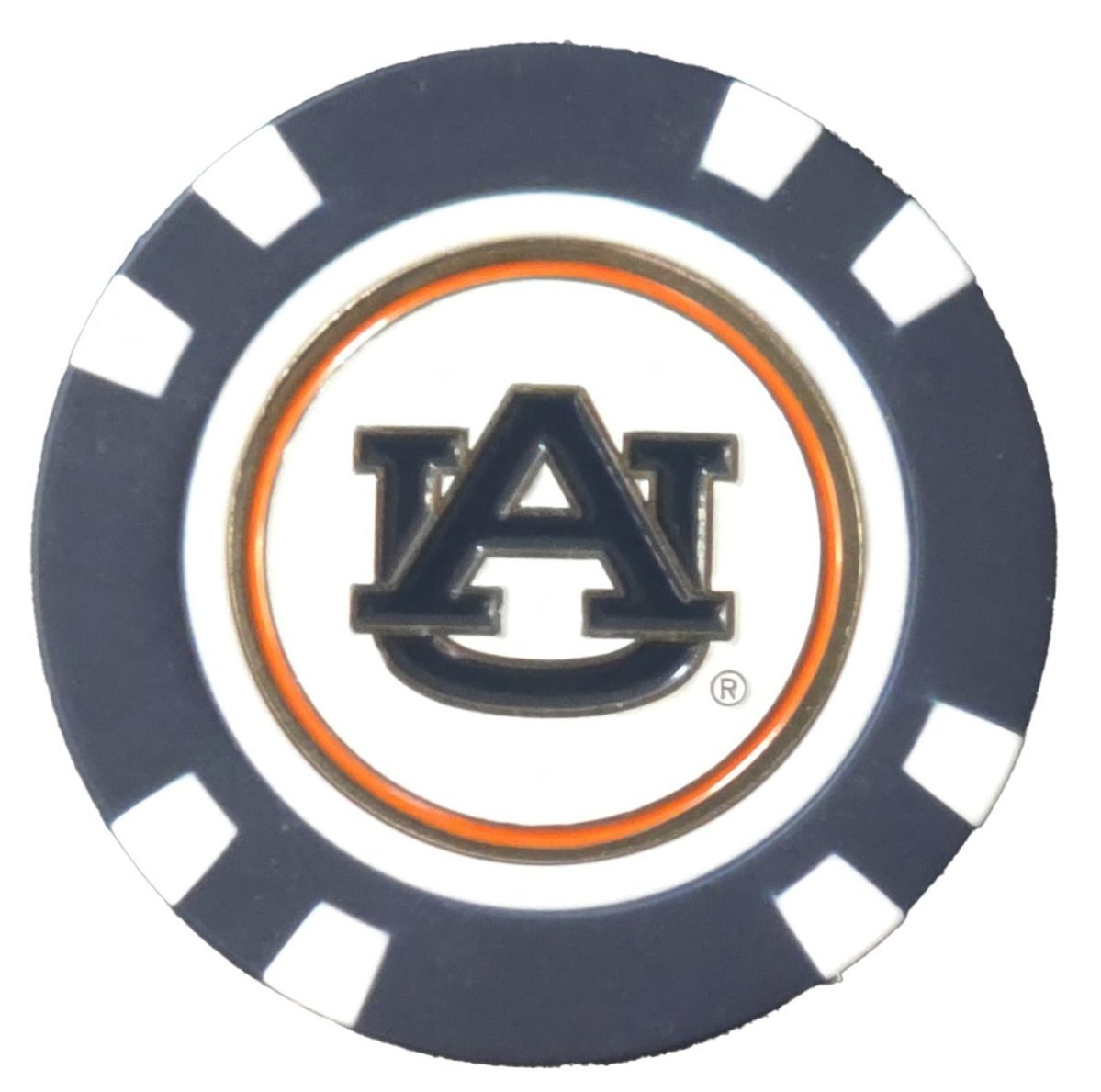 Officially Licensed Auburn Tigers Poker Chip Ball Marker - Black Girl Golf