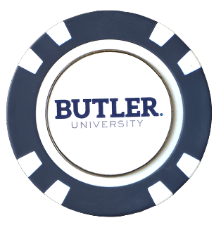 Officially Licensed Butler Bulldogs Poker Chip Ball Marker - Black Girl Golf