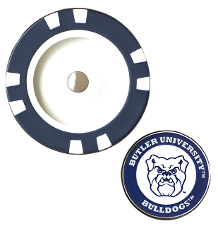 Officially Licensed Butler Bulldogs Poker Chip Ball Marker - Black Girl Golf