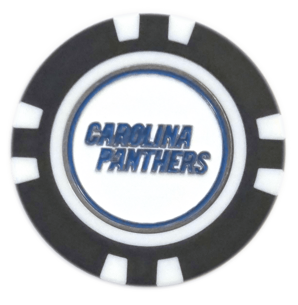 Officially Licensed Carolina Panthers Poker Chip Ball Marker - Black Girl Golf