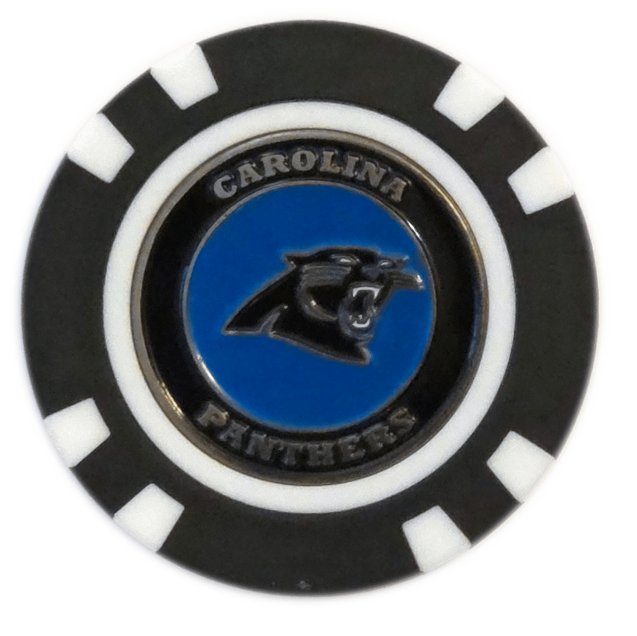 Officially Licensed Carolina Panthers Poker Chip Ball Marker - Black Girl Golf