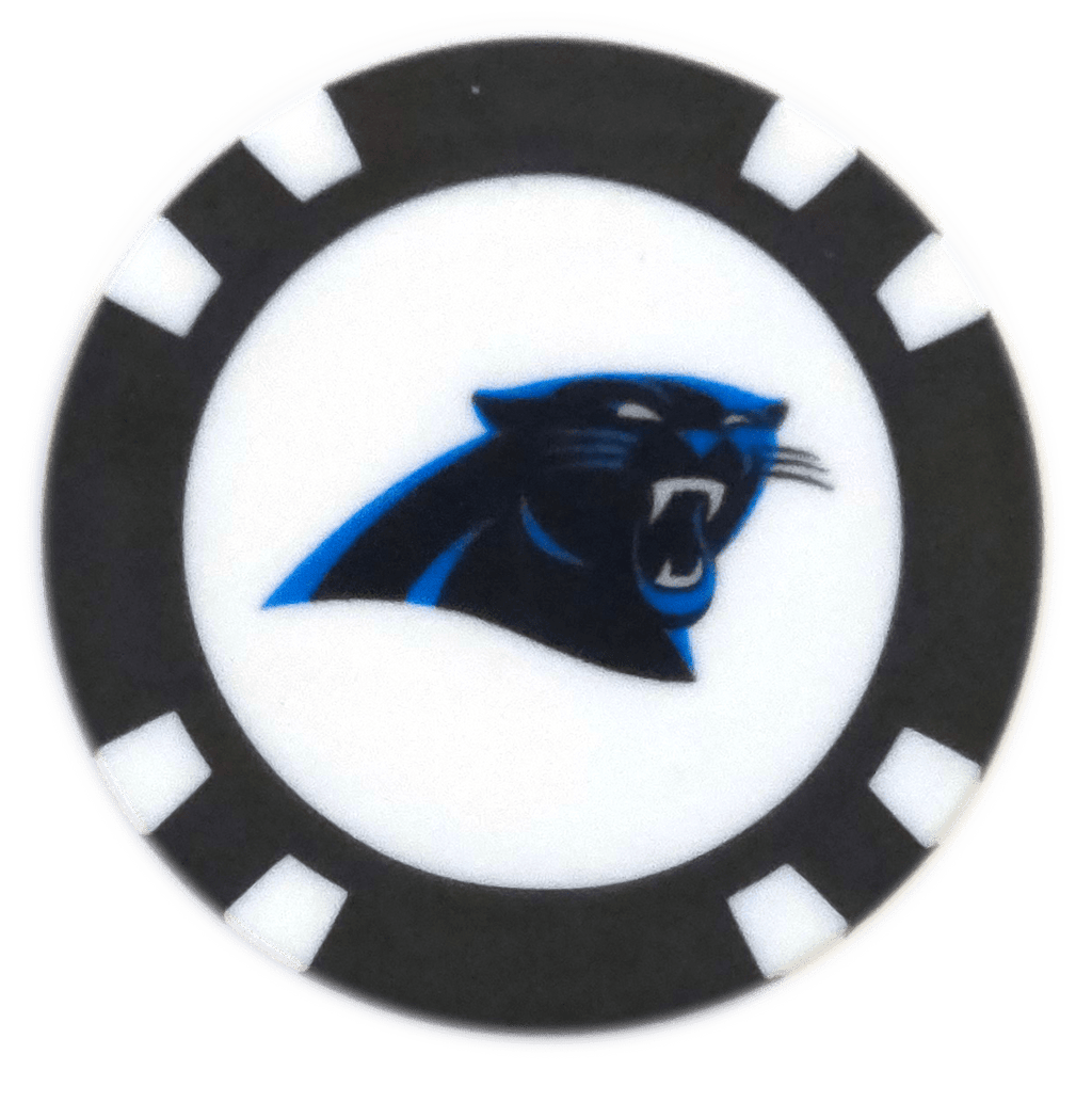 Officially Licensed Carolina Panthers Poker Chip Ball Marker - Black Girl Golf