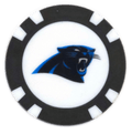 Officially Licensed Carolina Panthers Poker Chip Ball Marker - Black Girl Golf
