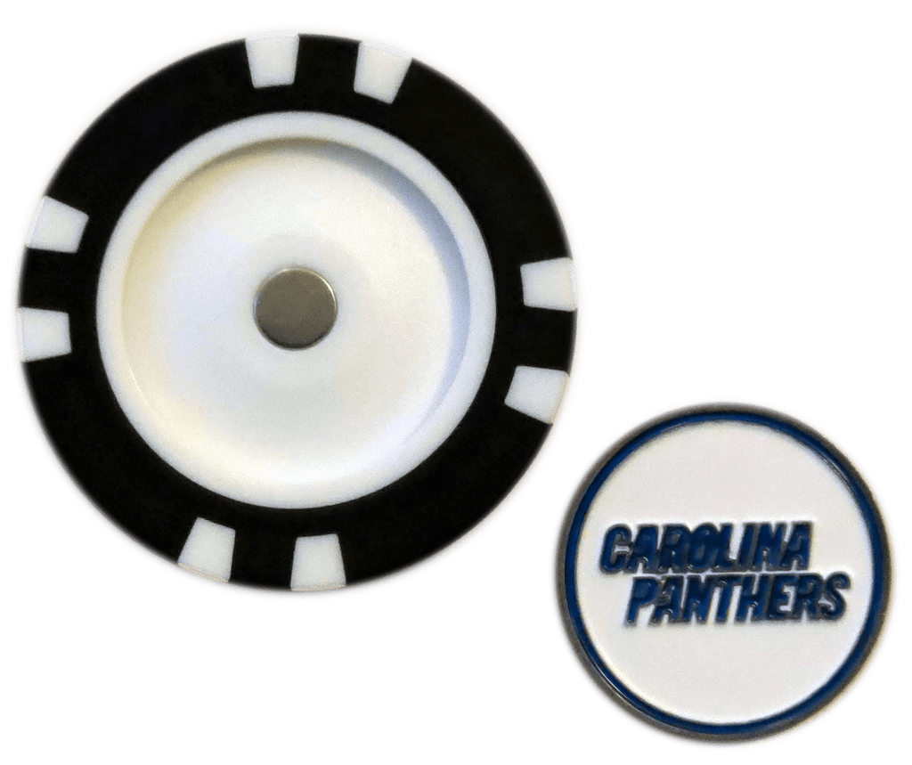 Officially Licensed Carolina Panthers Poker Chip Ball Marker - Black Girl Golf