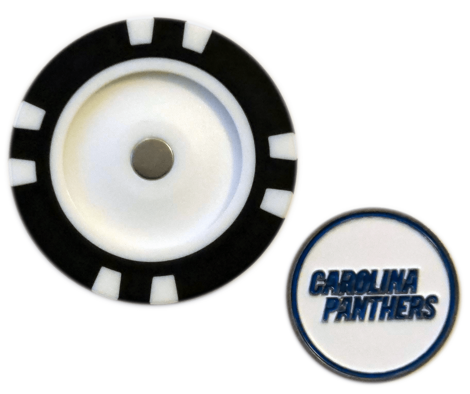 Officially Licensed Carolina Panthers Poker Chip Ball Marker - Black Girl Golf