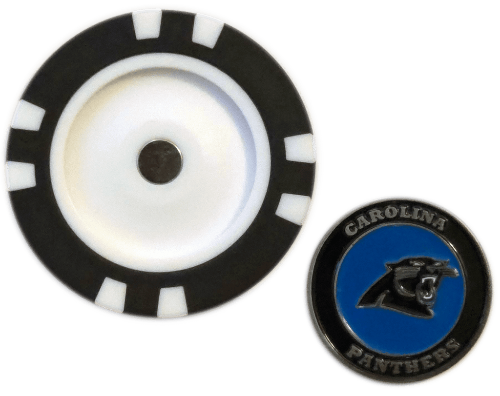 Officially Licensed Carolina Panthers Poker Chip Ball Marker - Black Girl Golf