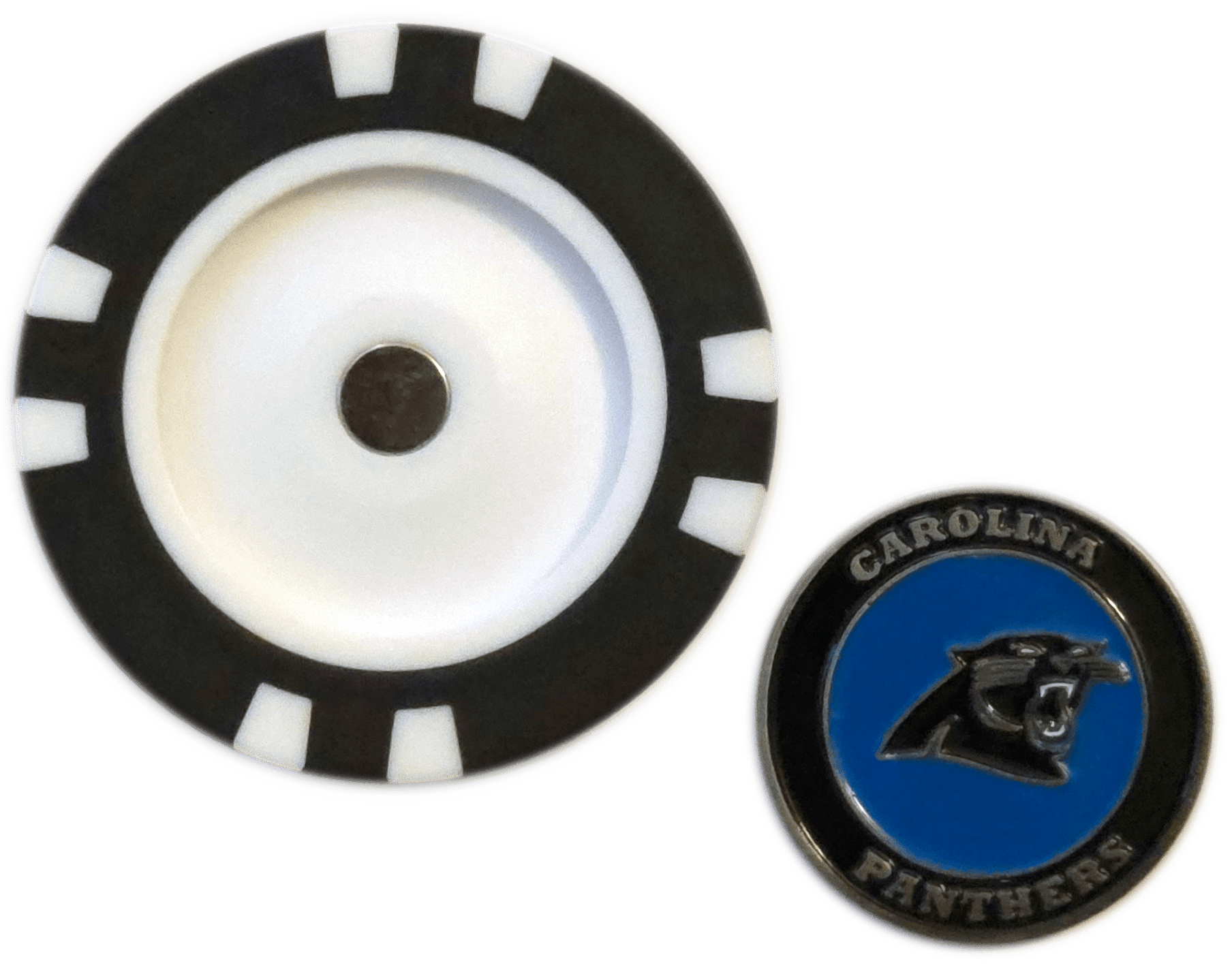 Officially Licensed Carolina Panthers Poker Chip Ball Marker - Black Girl Golf