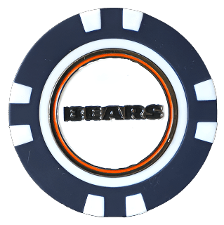 Officially Licensed Chicago Bears Poker Chip Ball Marker - Black Girl Golf